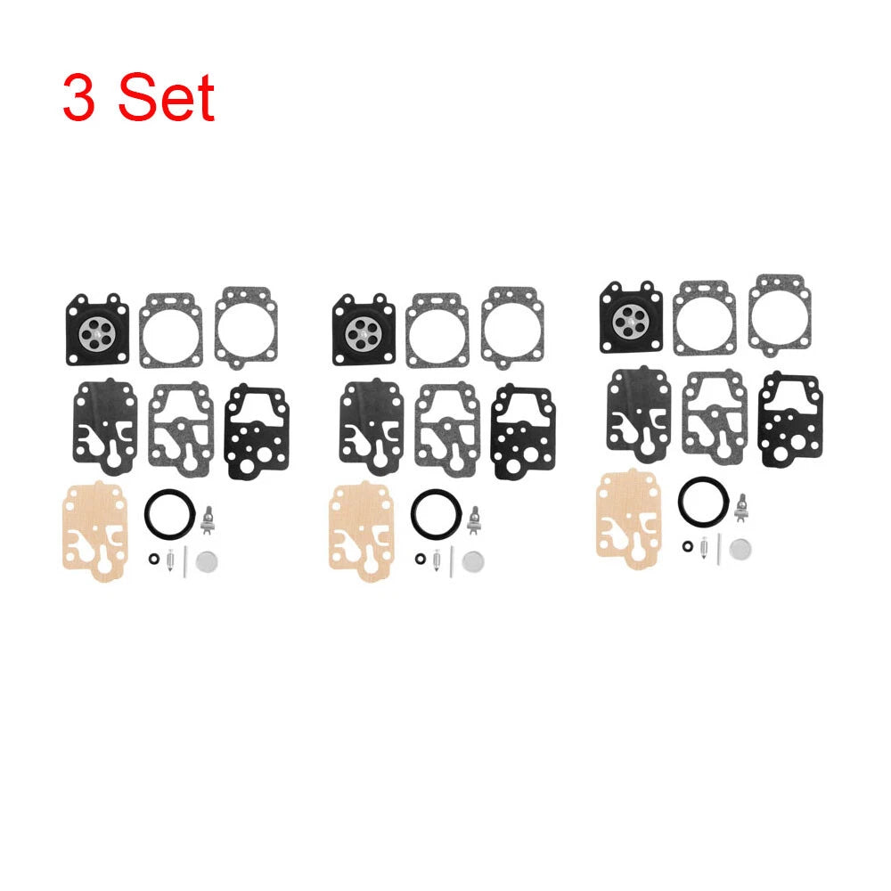 Set of 3 Carburetor Gasket Kit for Honda Husqvarna (WALBRO K20-WYJ D20-WYJ K10-WYB)