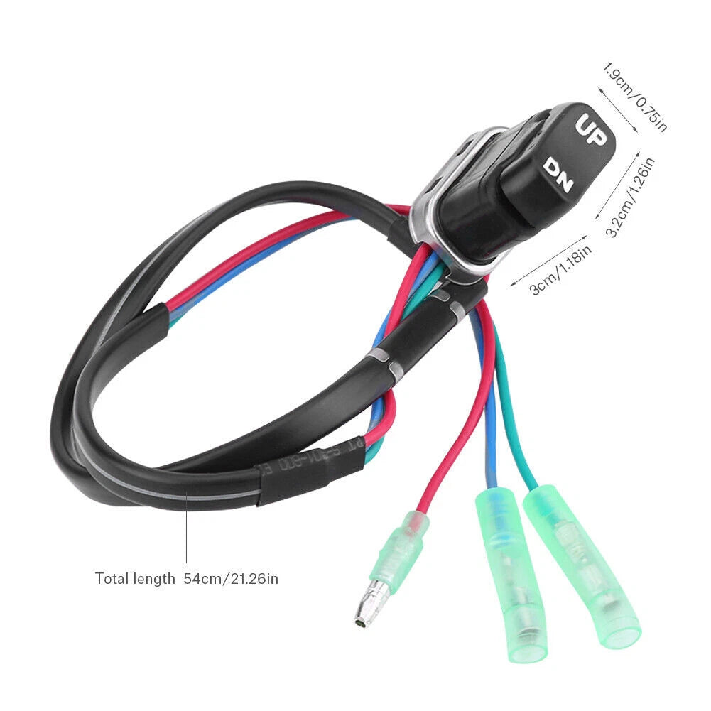 2Pcs Trim Tilt Switch for Yamaha Outboard Motors (703-82563-02-00, 703-82563-00)