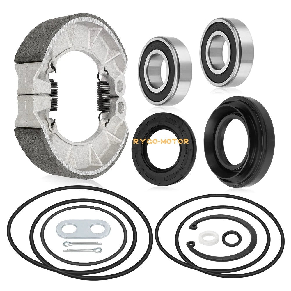 Rear Brake Drum Bearing Seals Shoes Kit for Honda Rubicon 500 TRX500FA/FGA (2001–2014)