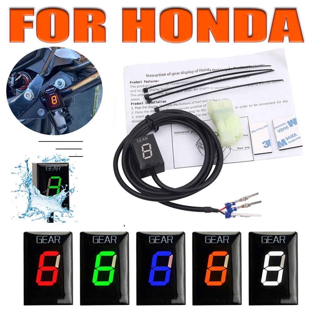 White LED Speed Gear Indicator for Honda CBR600RR CBR600F CBR1000RR (2003–2023)