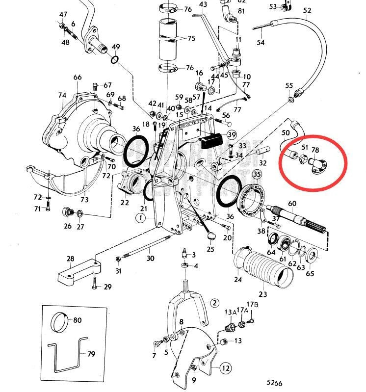 Water Hose Connector for Volvo Penta (854031, 851766, 897600, 18-2777)