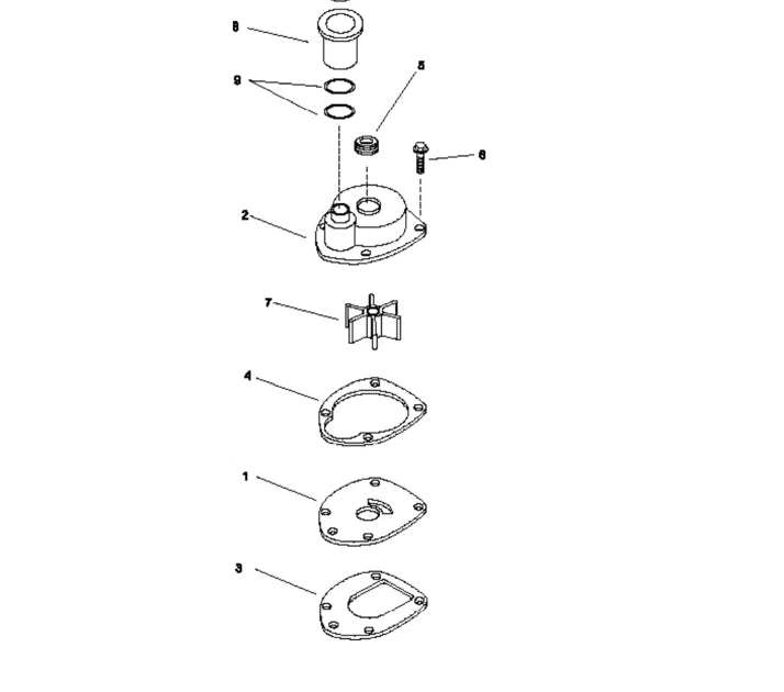 Water Pump Repair Kit for Mercury Marine (40HP-60HP) (PN 47-8M0100527, 47-43026K06)