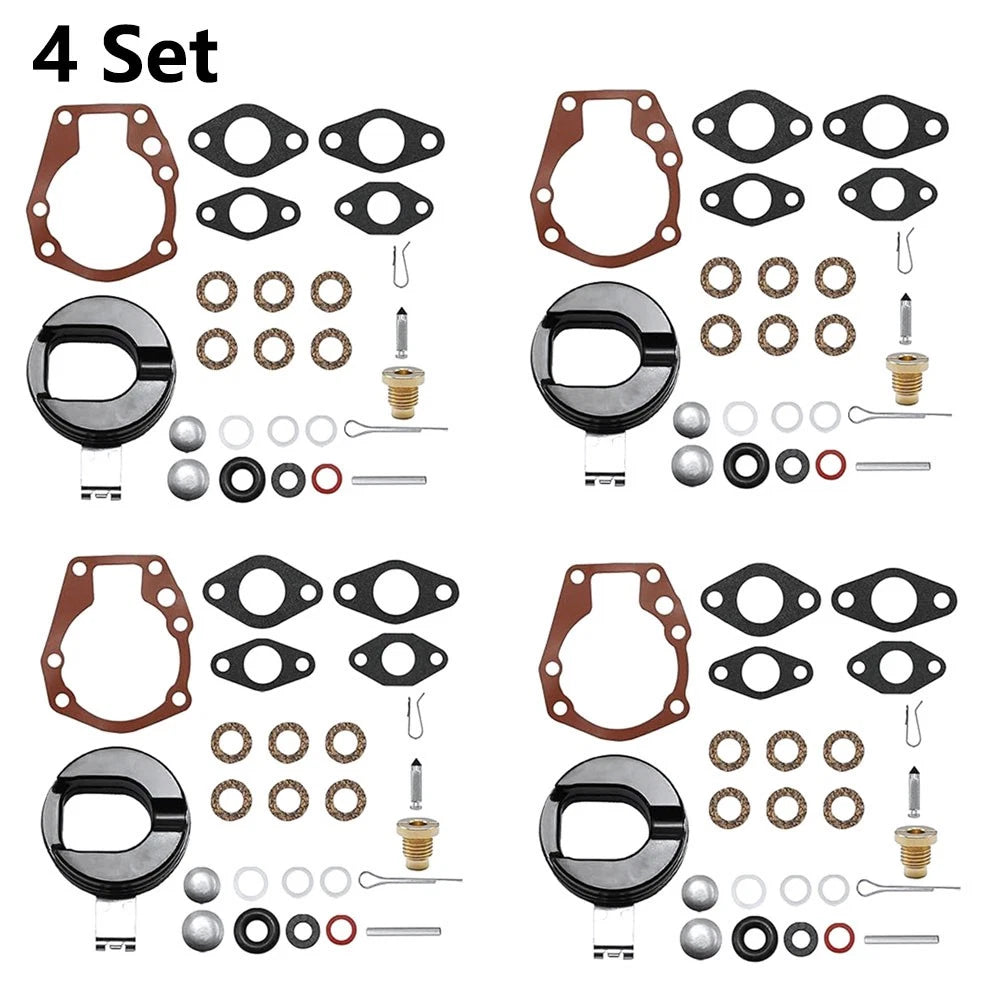 4X Carburetor Repair Kit for Johnson Evinrude 1.5/2/3HP (1980–1990) 18-7043 382048 383052