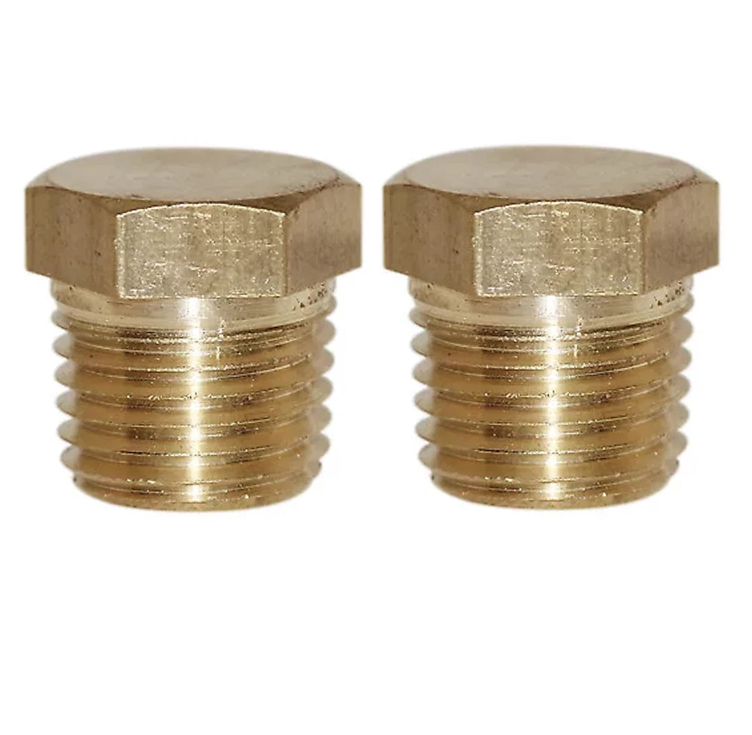 2X Fittings .250-18x.62 for Mercury Mercruiser 7LX 4BBL GM 350