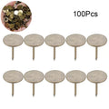100pcs Upholstery Nails Flat Head Push Pins Studs for Vintage Projects
