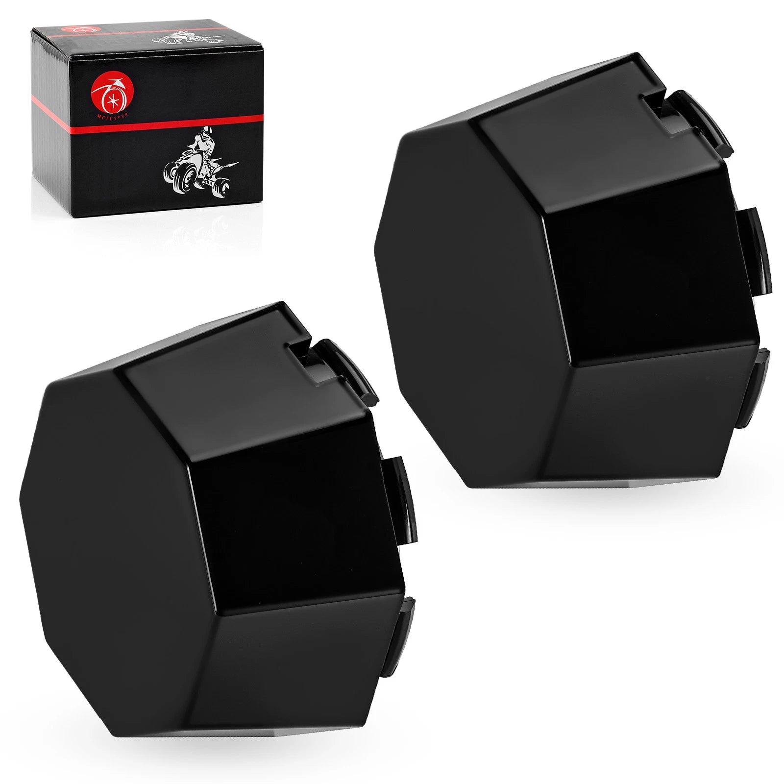 2 Pack Hub Cap Cover for Polaris Sportsman 570 SP Touring (2017–2019) Matte Black