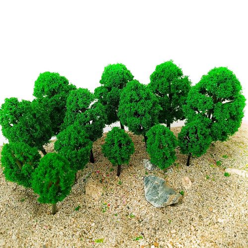 10Pcs 2.36" Miniature Model Trees for Park Train Railroad Scenery