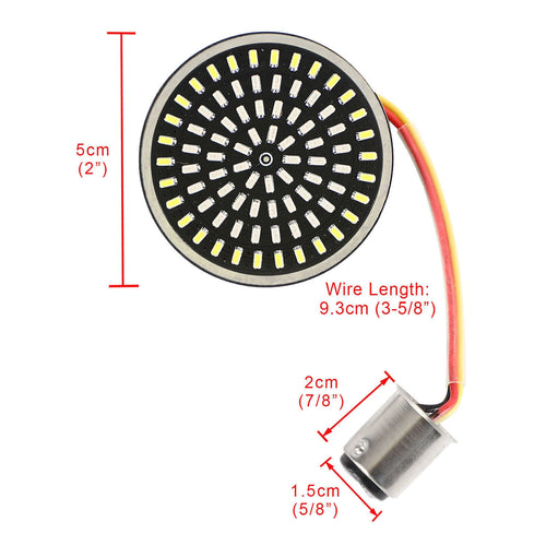 1157LED Turn Signal Light Inserts for Harley Davidson Softail Touring Dyna Sportster