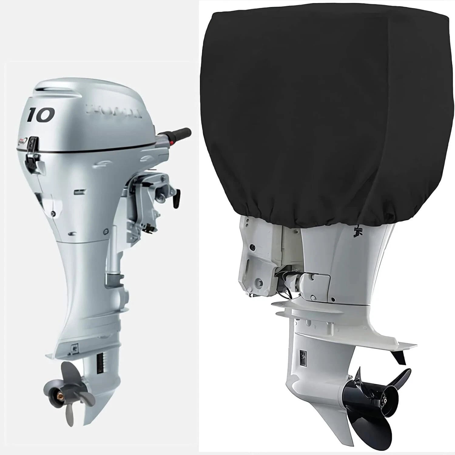 Outboard Motor Engine Cover for Universal 100-150 HP (Black)