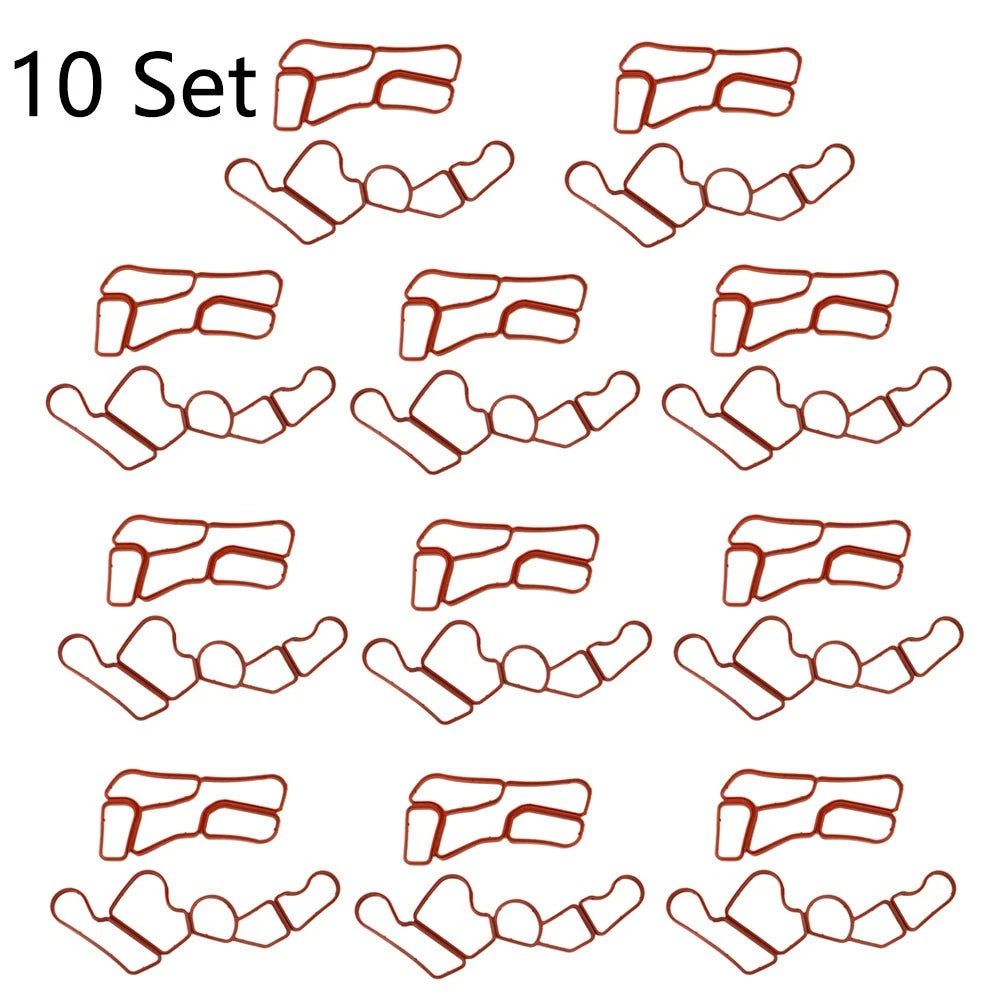 Set of 10 Oil Filter Housing + Oil Cooler Gasket Kit for Mercedes C300 (2008–2015)