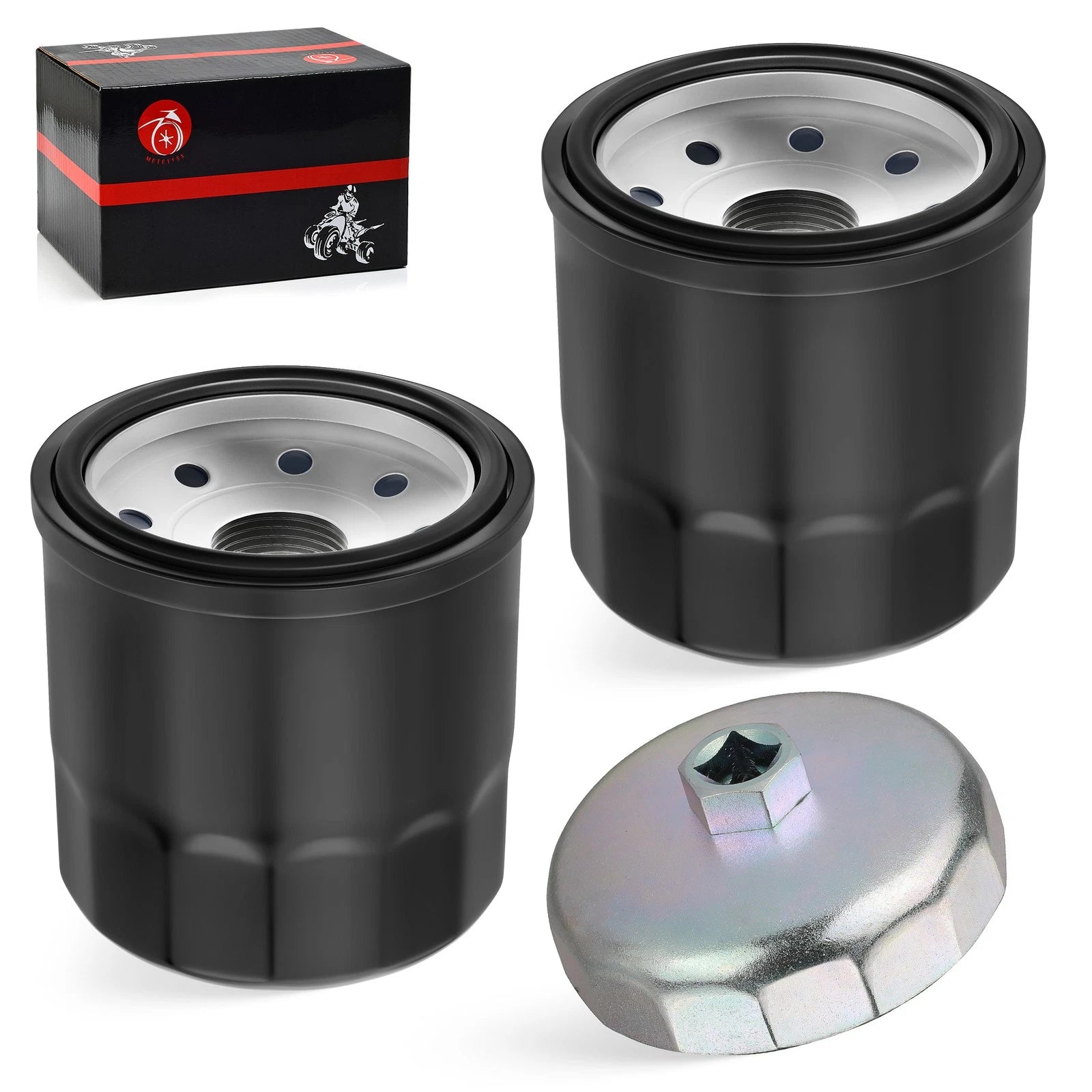 2X Oil Filter for Kawasaki Brute Force 750 KVF750 (2005–2019, 2021–2024)