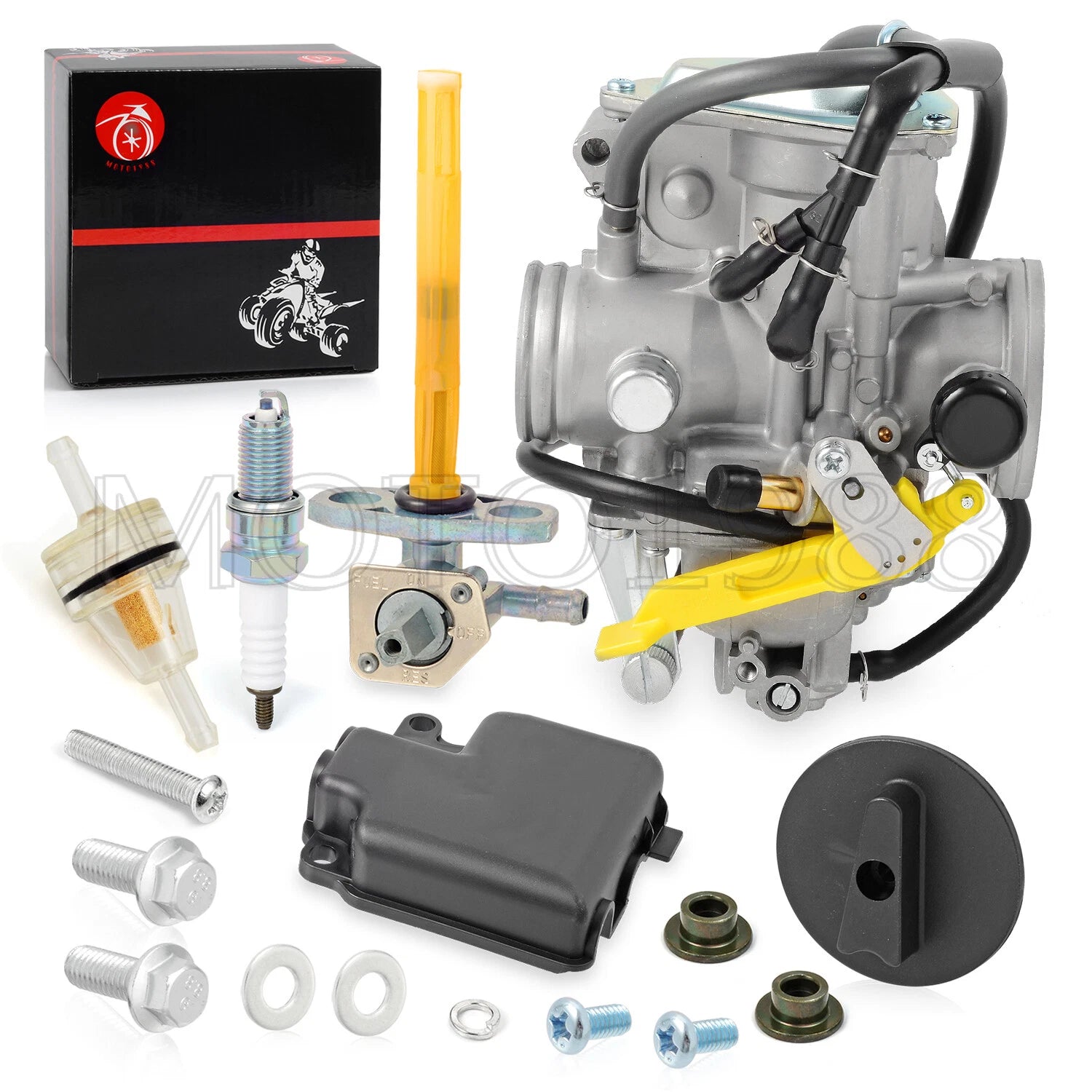 Carburetor Fuel Valve Petcock with Lever for Honda Sportrax TRX400EX TRX400X (2000–2009)