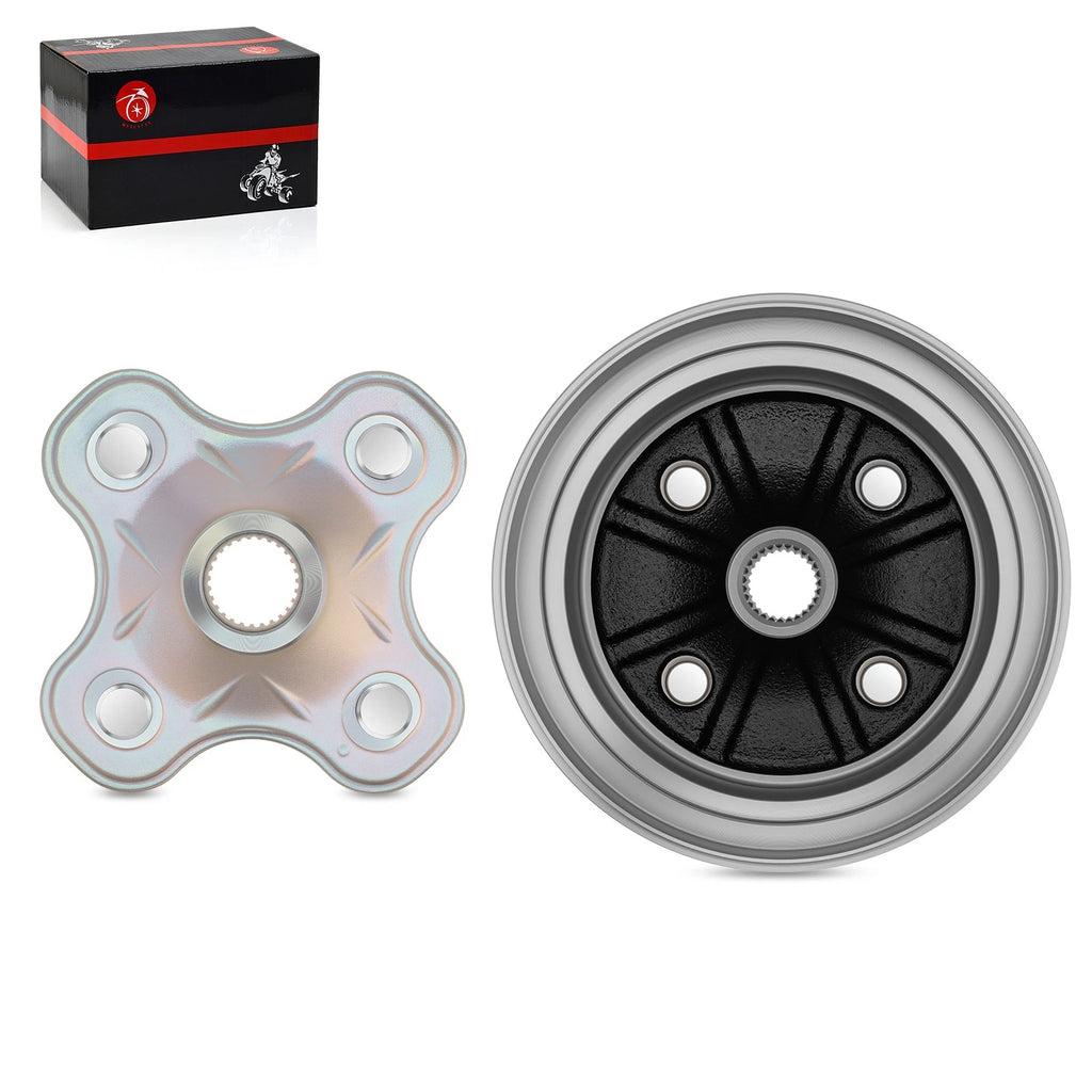 Rear Brake Drum & Hub for Yamaha Big Bear 350 YFM350U/YFM350FW (1996–1999)