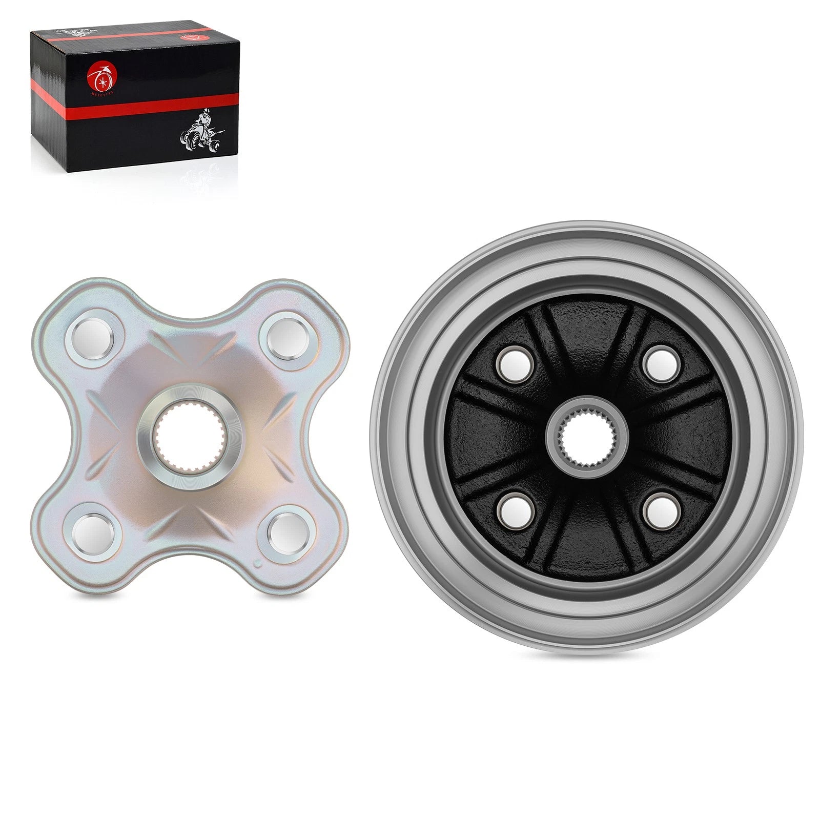 Rear Brake Drum & Hub for Yamaha Big Bear 350 YFM350U/YFM350FW (1996–1999)