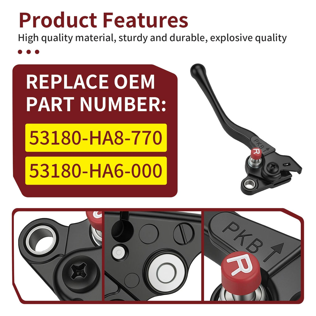 Left Hand Rear Brake Lever Parking Lock Assembly for Honda FourTrax 300 (1988–2000)