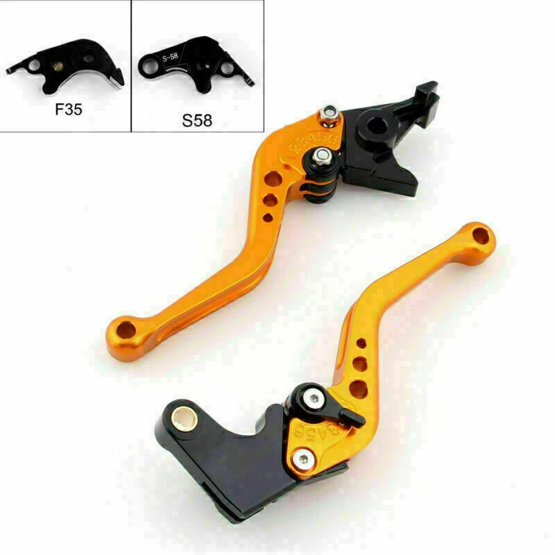 Short Brake Clutch Levers for Suzuki GSXR600 GSXR750 GSXR1000 (2005–2010) Gold