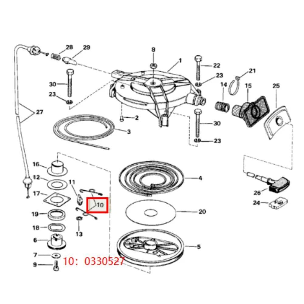 2X Spring Plate to Pawl 330527 765592 for BRP Johnson Evinrude 20-30HP (1985–2005)