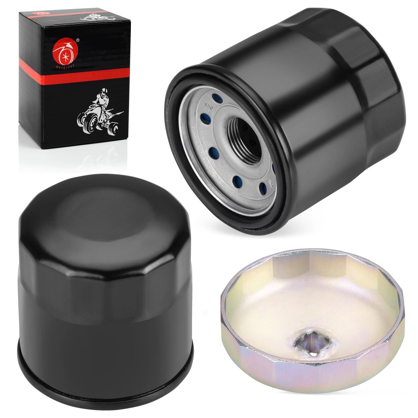 2 Pack Oil Filter w/Tool for Honda Gold Wing 1800 GL1800 (2001–2020)