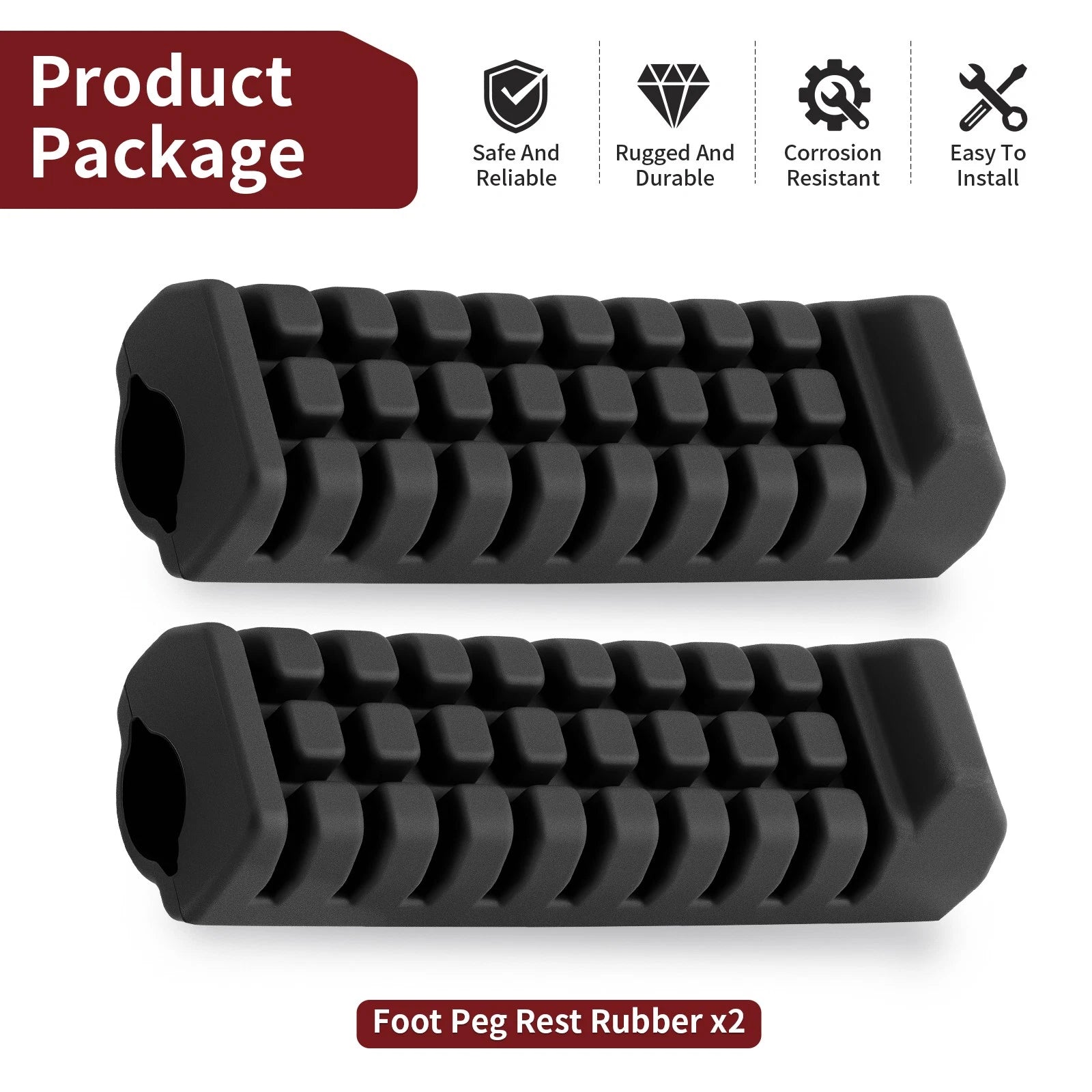 2X Rubber Foot Peg Rest for Suzuki QuadSport 80 LT80 (1987–2006) LT80S (1987–1995)