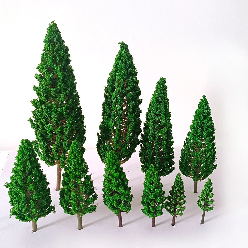 40pcs Pine Trees for Model Railroad Landscape Scene