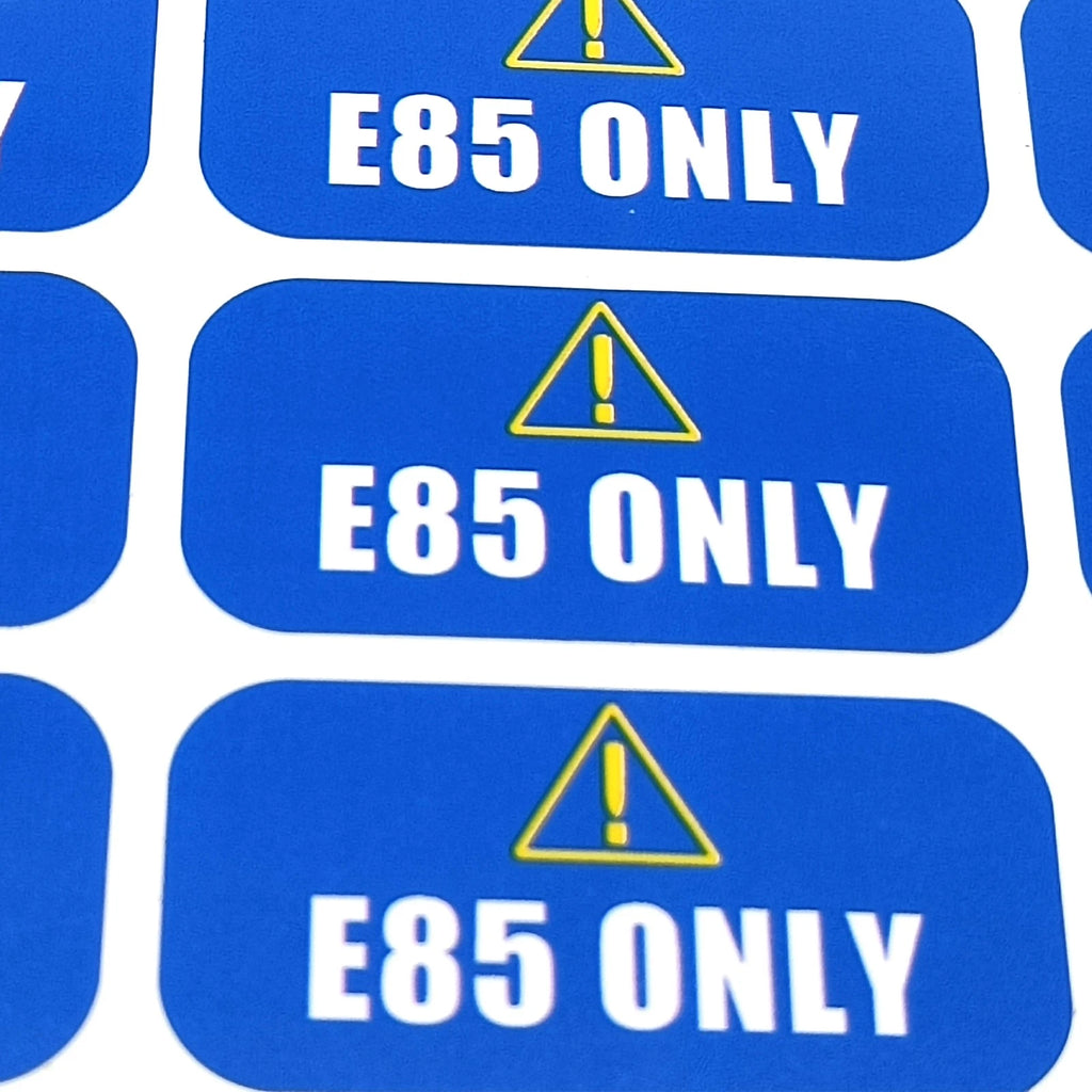 E85 Weather Proof Sticker for Universal Use