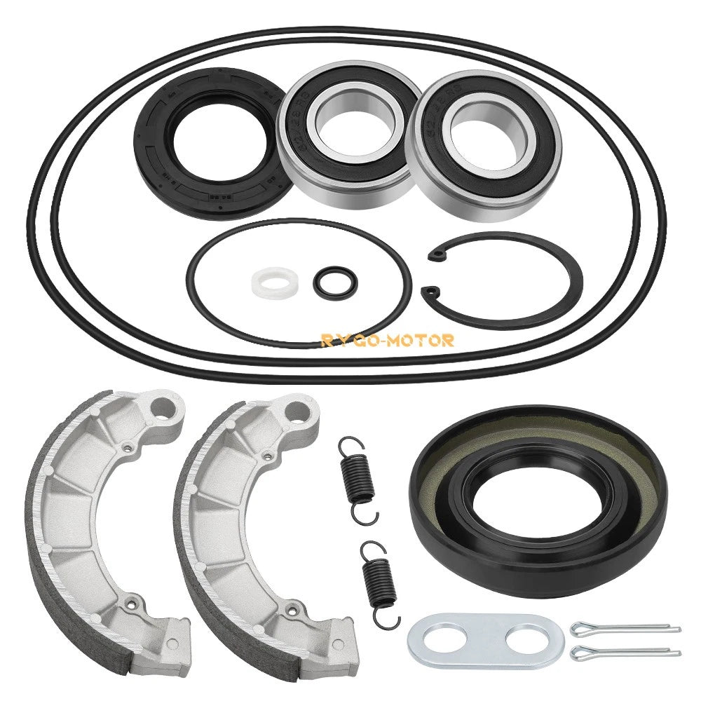 Rear Brake Drum Bearing Seals Shoes Kit for Honda Rubicon 500 TRX500FA/FGA (2001–2014)