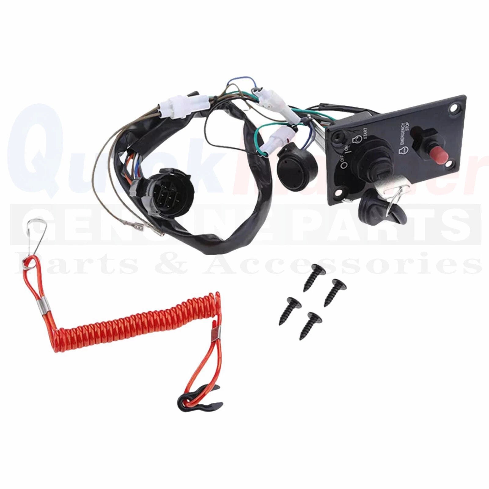 Ignition Switch Panel with Key for Suzuki Outboard (37100-96J24)