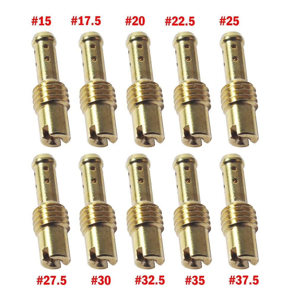10Pcs Pilot Jets Kit for Mikuni VM/TM/TMX Carburetor (15-37.5)