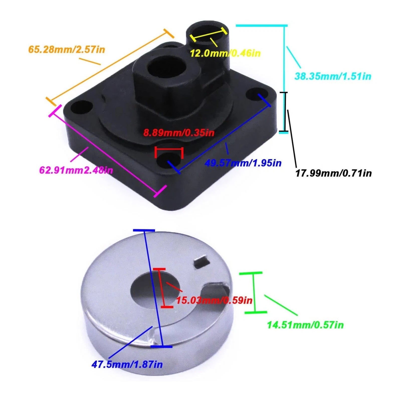 Water Pump Housing Assembly for Parsun Yamaha Outboard 9.9hp 15hp (63V-44301-00)