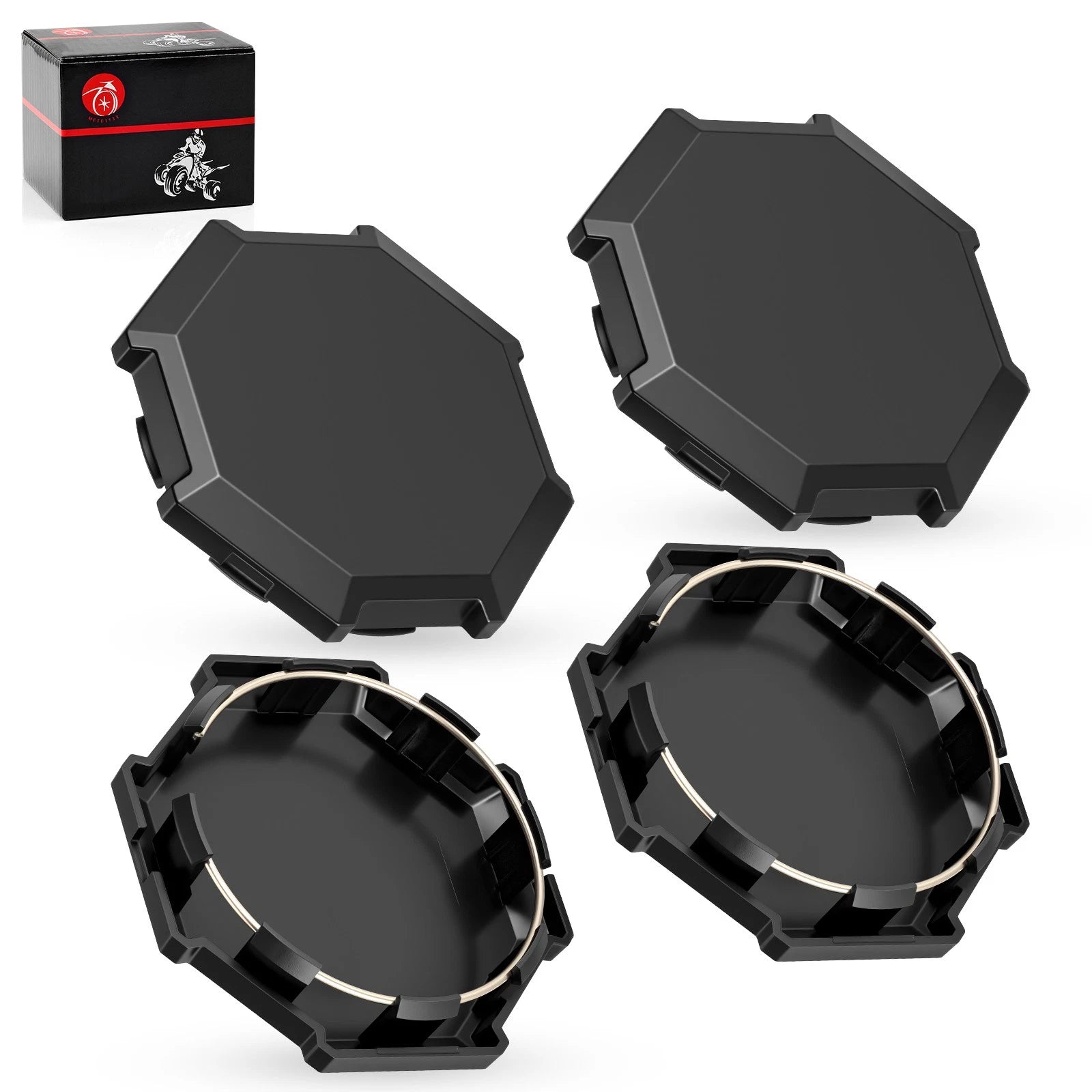 Set of 4 Center Hub Wheel Caps 1521999-458 for Polaris Sportsman 850 1000