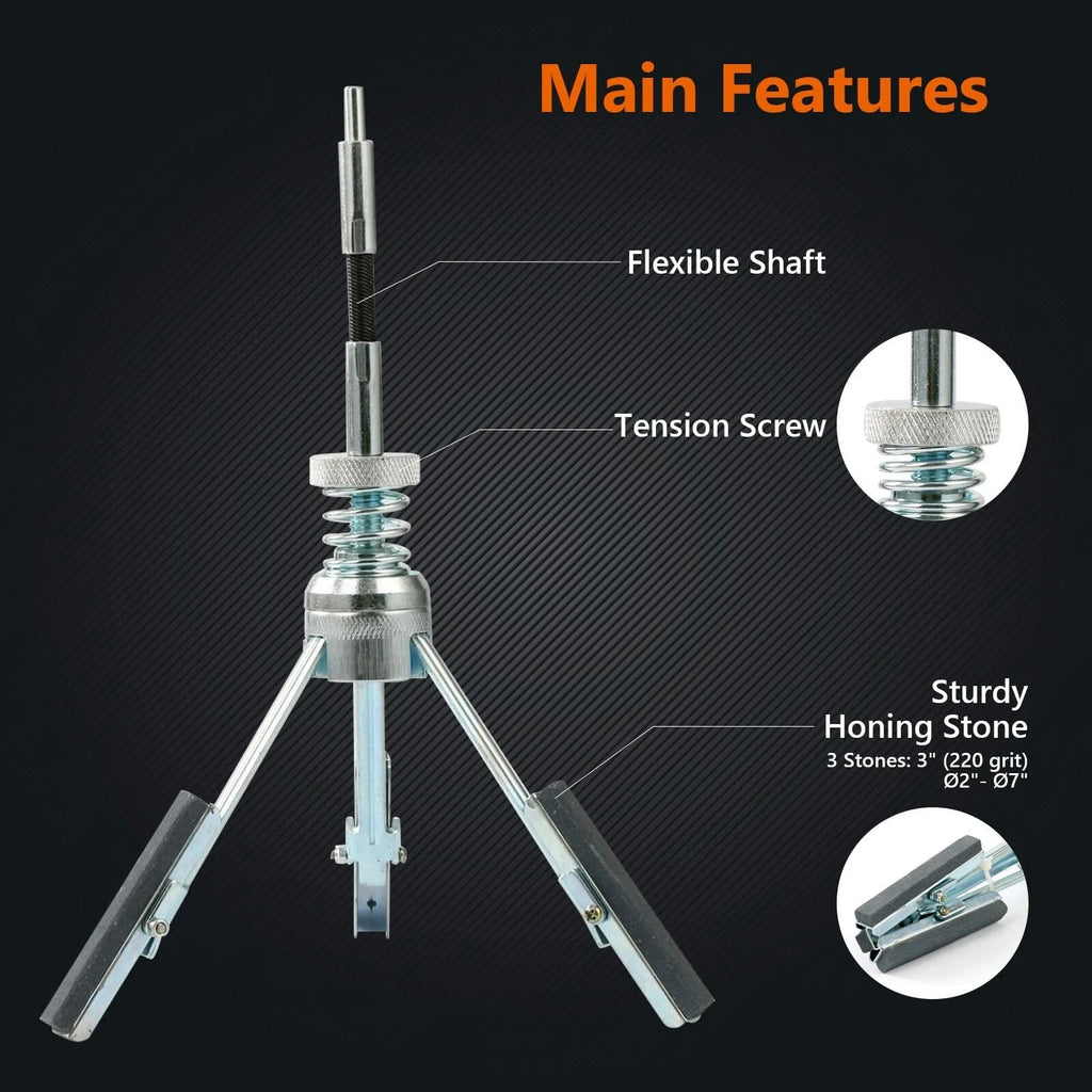 Brake Cylinder Hone Tool for Universal Applications (2"-6-1/2")