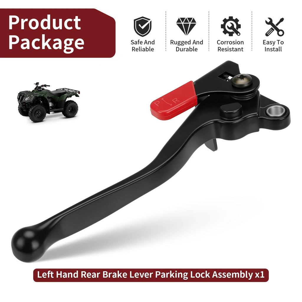 Left Hand Rear Brake Lever Parking Lock for Honda Recon 250 TRX250TE/TM (2016–2024)