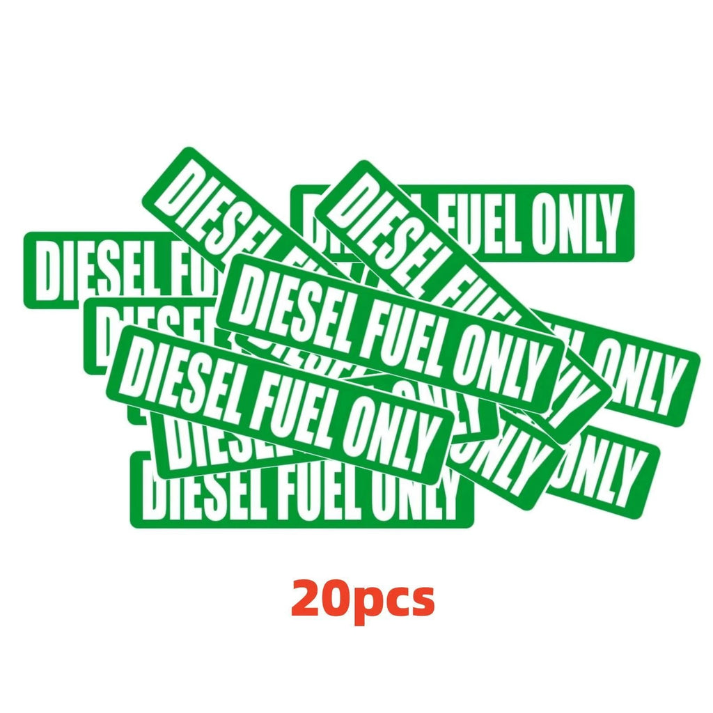 20Pc Diesel Fuel Only Vinyl Decal Sticker for Turbo Fuel Door Label