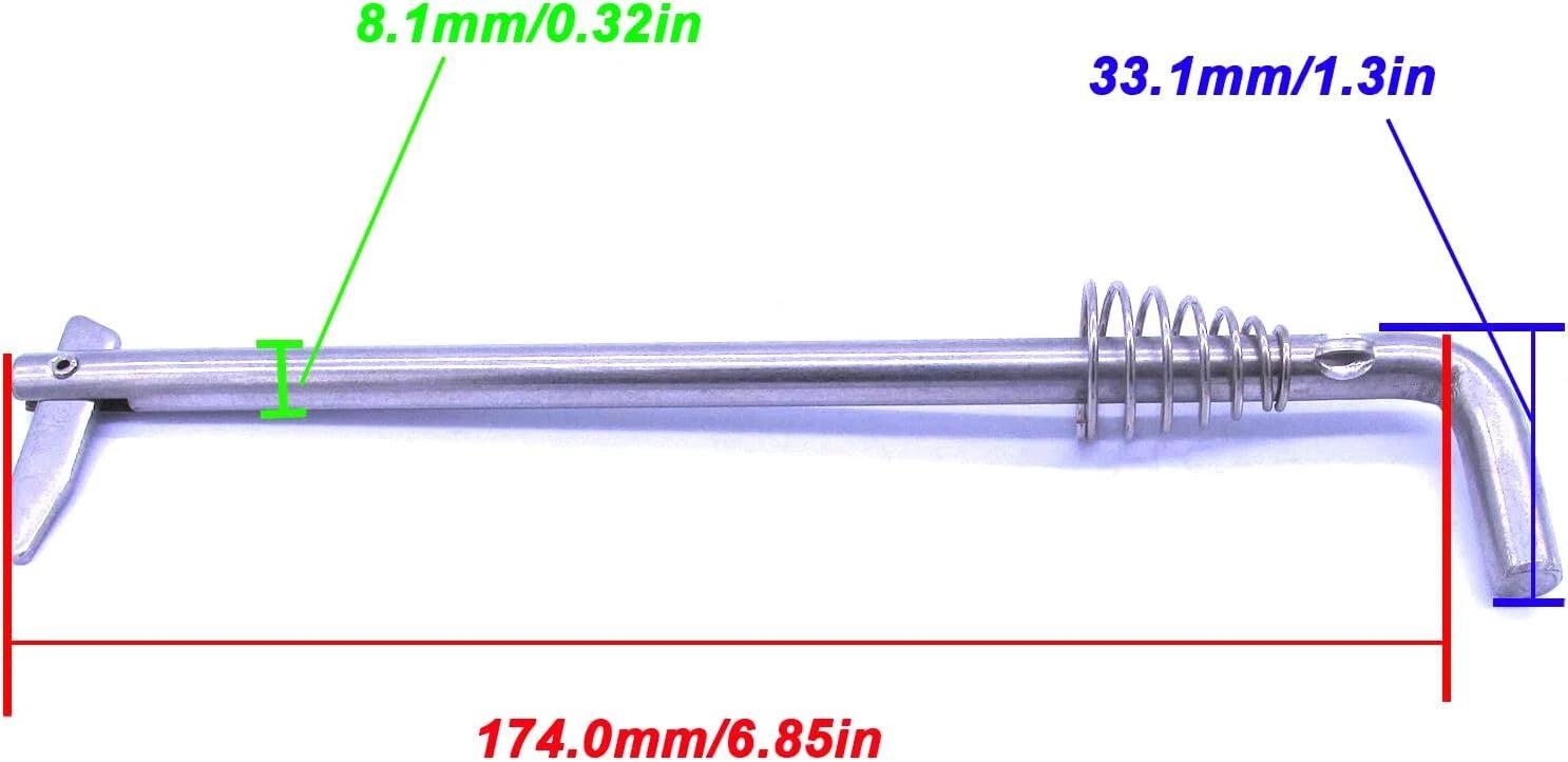 Thrust Rod & Spring Assy for Mercury 5HP Outboard (350-62121) 16198004, 8150931
