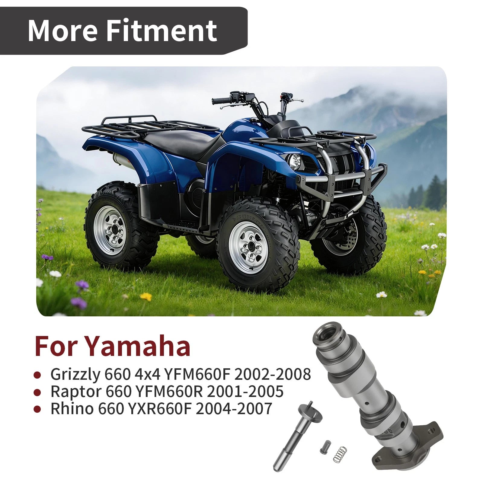 Engine Camshaft Kit for Yamaha Grizzly 660, Raptor, Rhino 660 (2002–2008) 5KM-12170-00-00