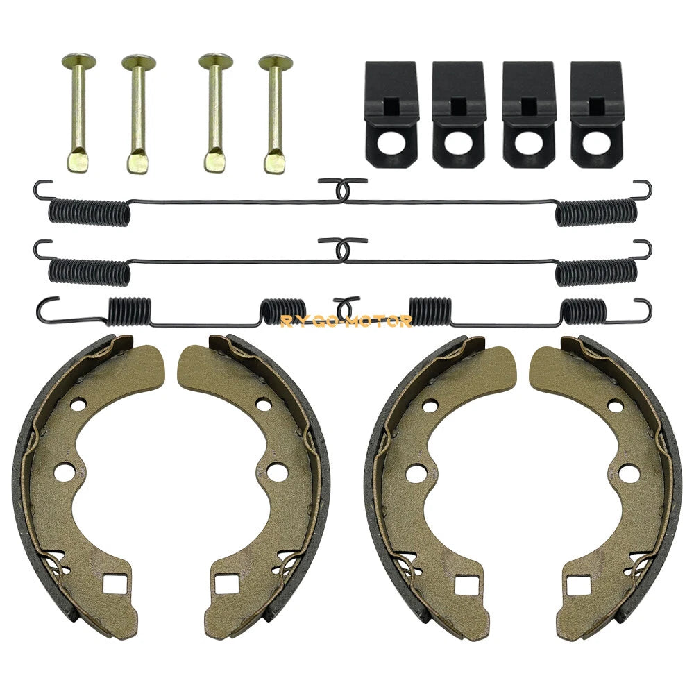 Rear Brake Shoes & Springs Pins for Kawasaki Mule 2510 2520 KAF620 A/B (1993–2000)