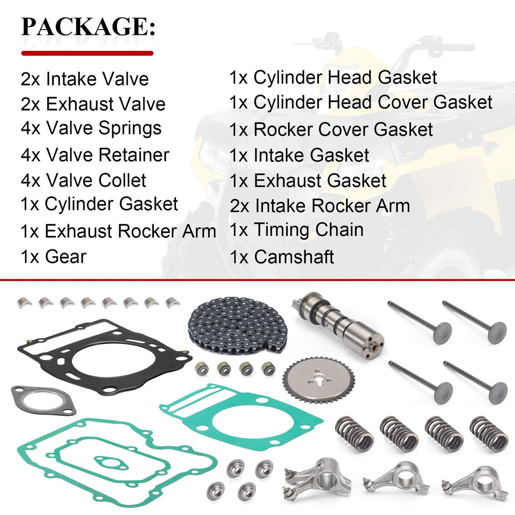 Rocker Arm Camshaft Timing Chain & Valve Kit for Polaris Magnum 500 (1999–2003)