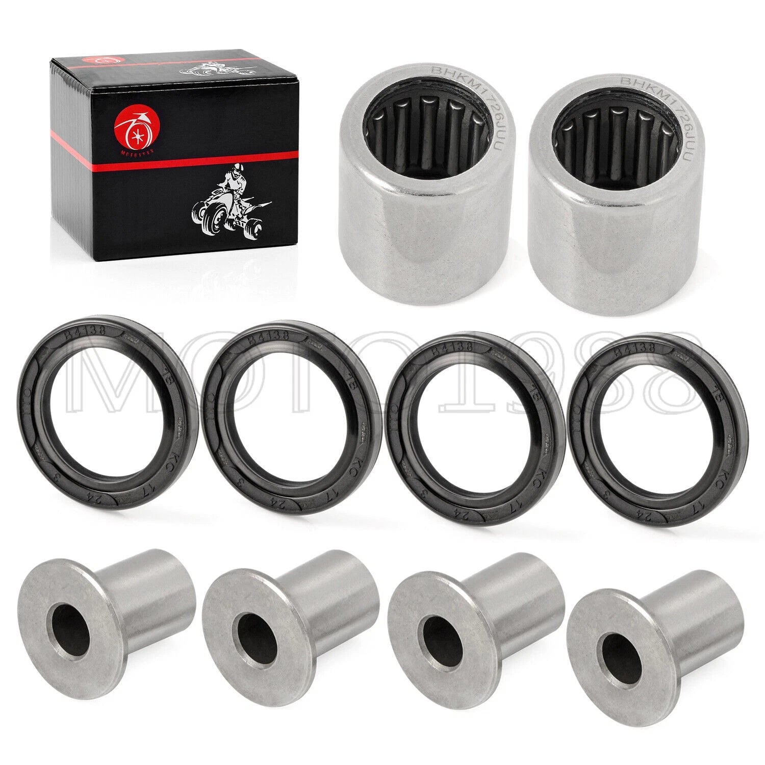 Front Upper A-Arm Bushing Bearing Seal Kit for Arctic Cat 400 DVX (2004–2008)
