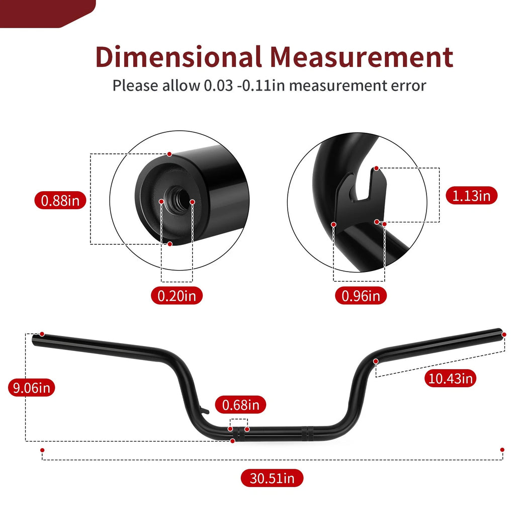 Heavy Duty Handlebar 53100-HN8-A30 for Honda Rincon 650 TRX650FA (2003–2005)