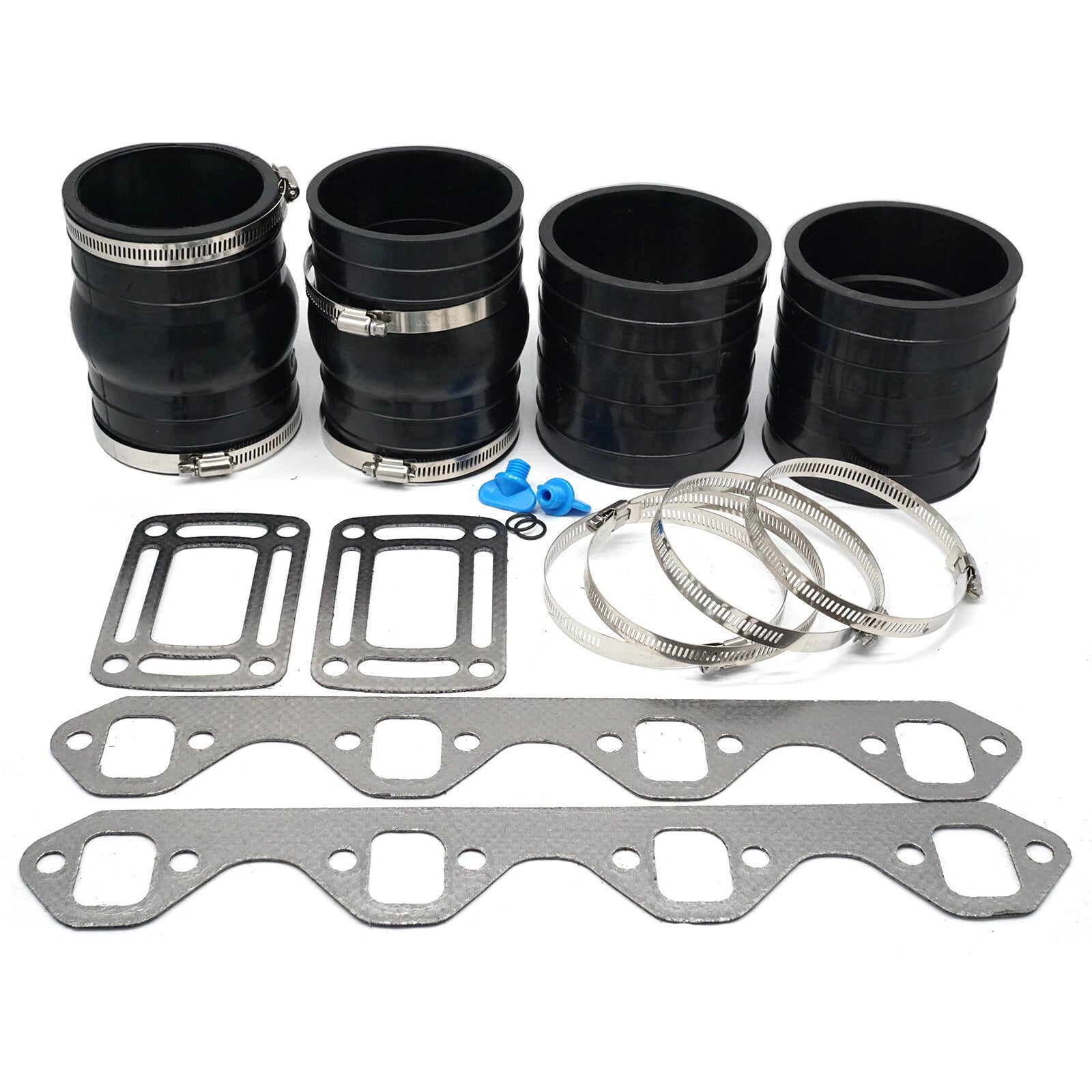 Exhaust Manifold Bellow Hose Kit W/Gasket for OMC 5.0 5.8L V8 (3852741)