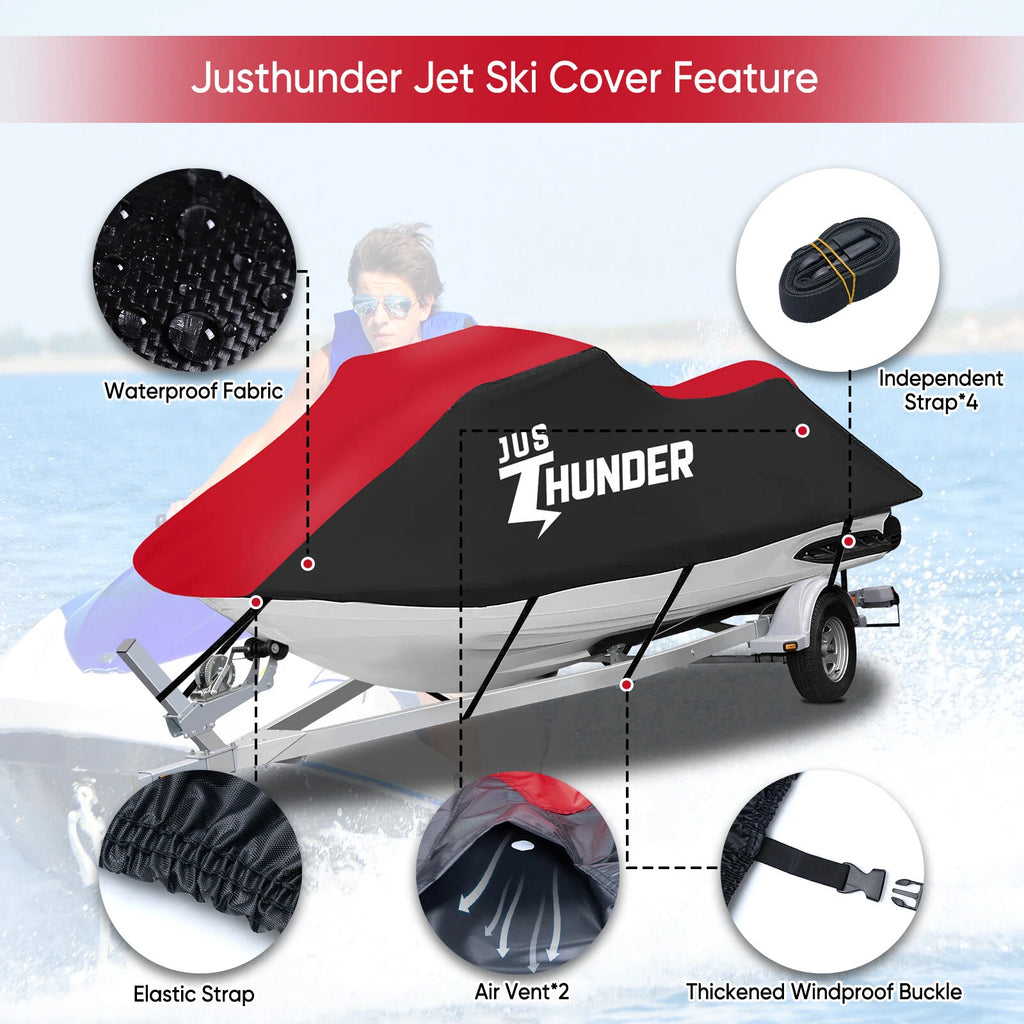 Waterproof Jet Ski Cover for Yamaha WaveRunner EX Deluxe, Sea-Doo Spark (2-3)