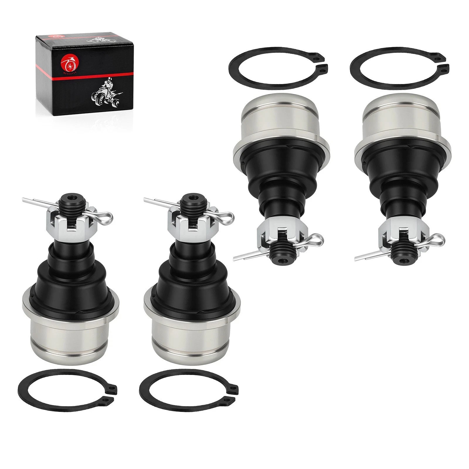 Set of 4 Upper and Lower Ball Joints for Honda Foreman 450 ES TRX450 (1998–2004)