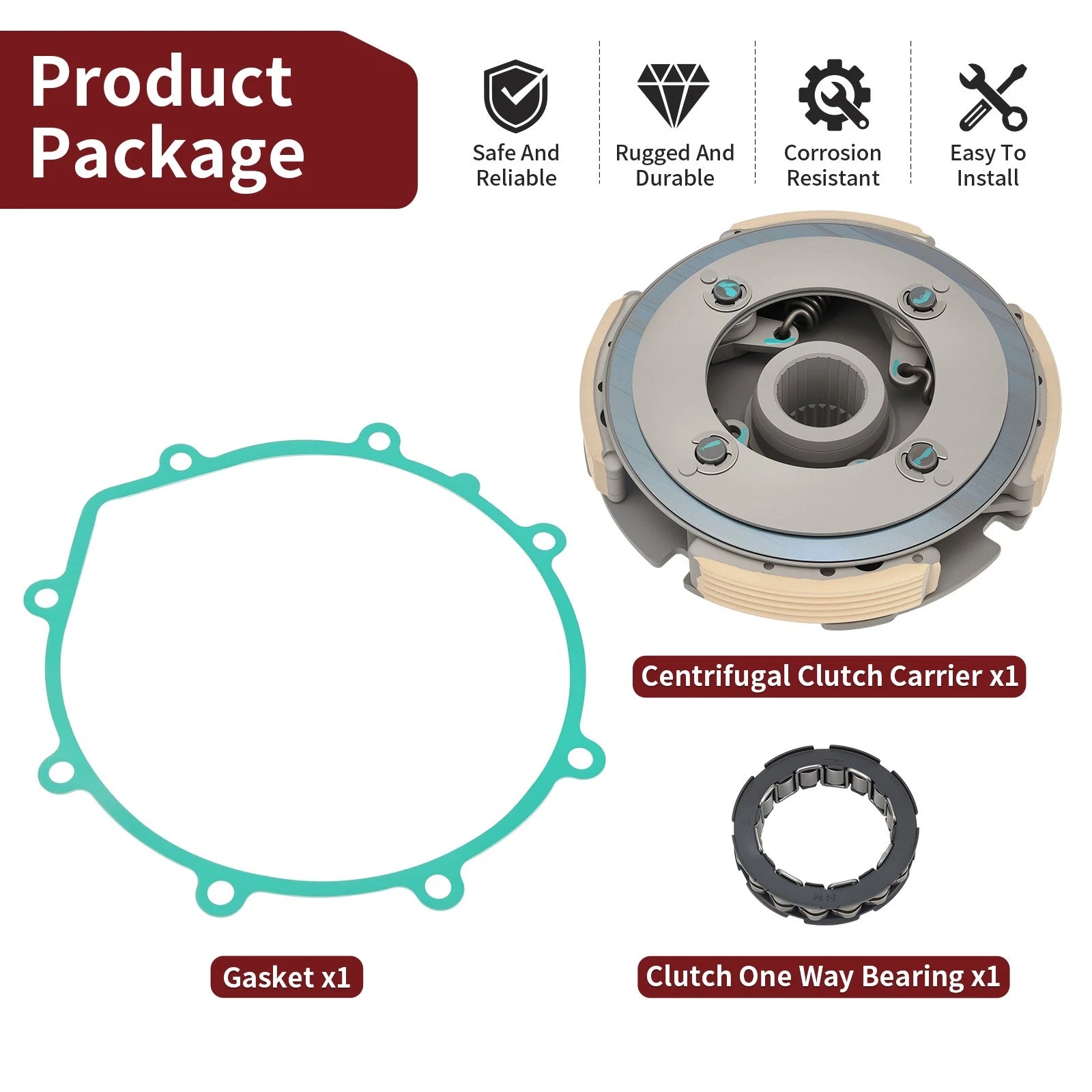Wet Clutch Centrifugal Carrier & Bearing Gasket for Yamaha Wolverine 350 (2006–2009)
