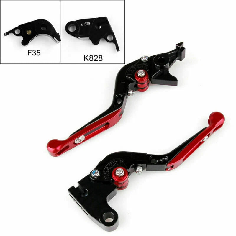 Adjustable Brake Clutch Levers for Kawasaki ZX636R/ZX6RR (2003–2008) Red T9
