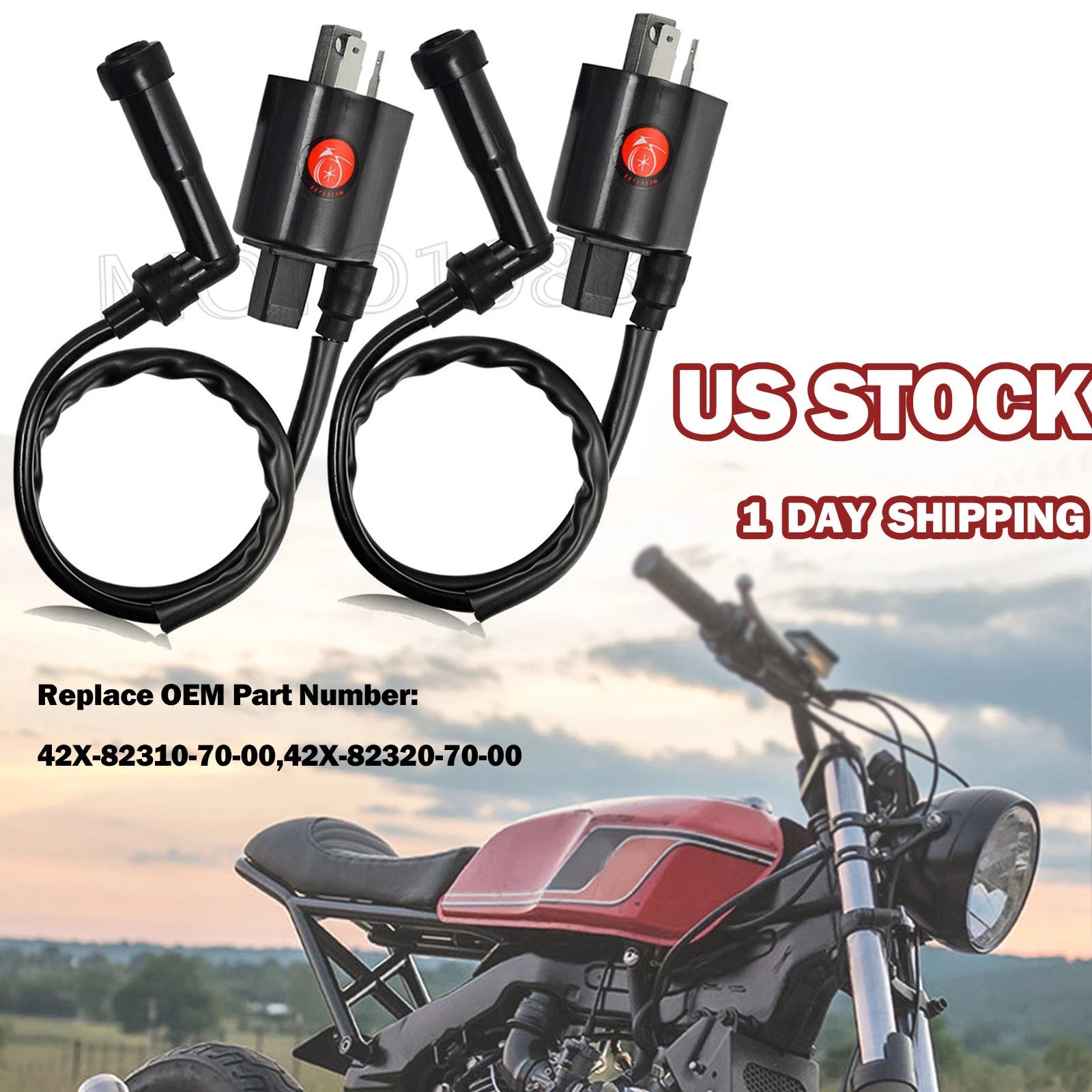 Ignition Coils for Yamaha Virago XV700 XV750 XV1000 XV1100 (1981–1999) #42X-82310-70-00