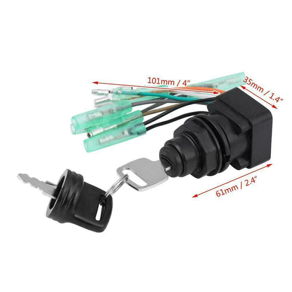 Ignition Key Switch Assembly for Suzuki Outboard (37110-92E01)