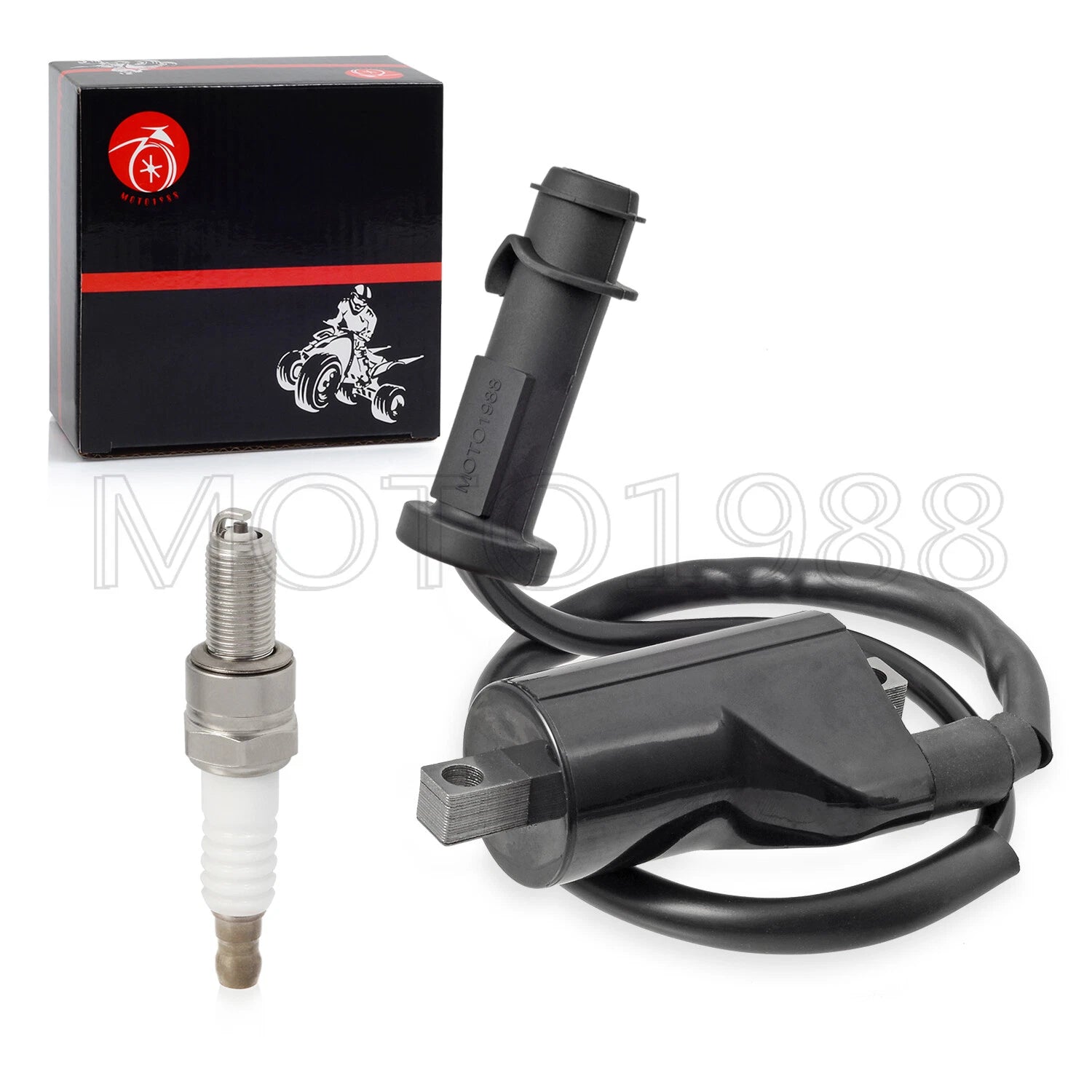 Ignition Coil Pack & Spark Plug Cap for Arctic Cat Prowler 700 1000 550 (2007–2019)