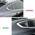 Pair Gloss Black Rear Window Quarter Glass Louver Cover for BMW X6 (2019–2025)