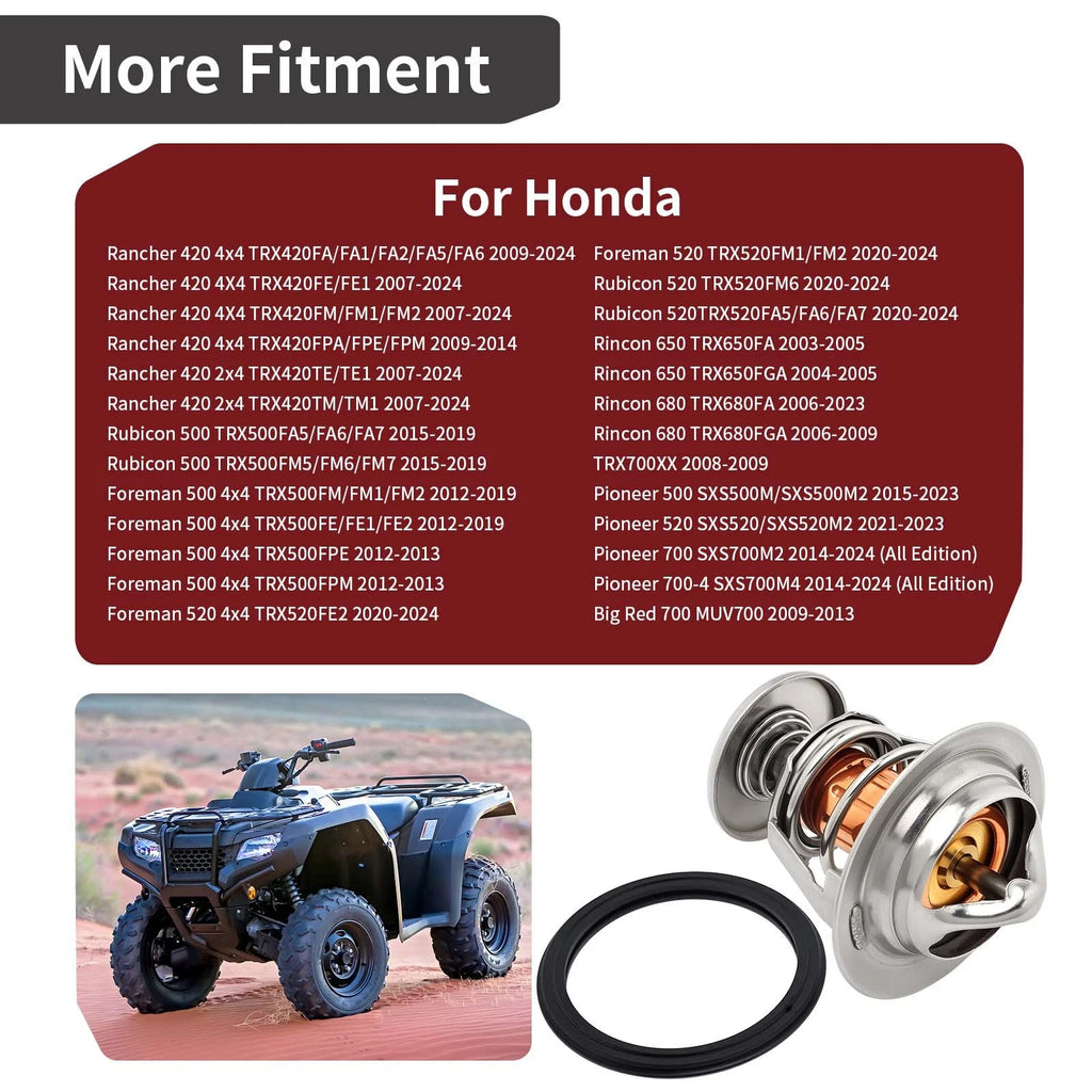 Thermostat & O-Ring for Honda Foreman Rubicon 500 TRX500FA TRX500FM (2015–2019)