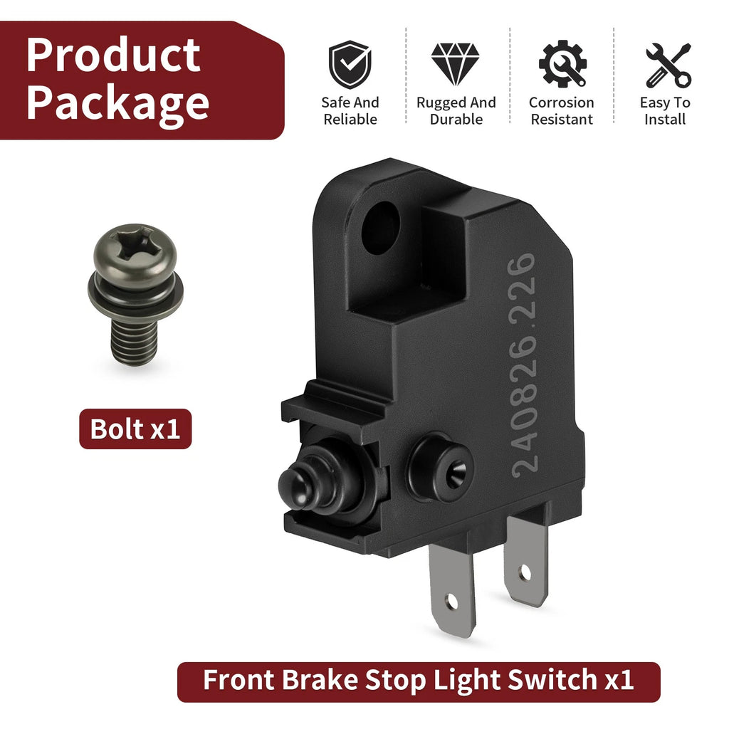 Front Brake Stop Light Switch for Honda CB1000R, CB1100, CBR300R, CBR500R, CBR600RR (2008–2023)